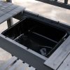 Outdoor Grey Wood Potting Bench Expandable Top with Food Grade Plastic Sink - Image 5