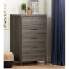 Modern Grey 5 Drawer Storage Chest - Image 4