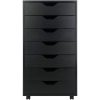 Modern Scandinavian Style 7-Drawer Storage Cabinet Chest in Black Finish - Image 2