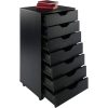 Modern Scandinavian Style 7-Drawer Storage Cabinet Chest in Black Finish - Image 3