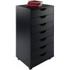 Modern Scandinavian Style 7-Drawer Storage Cabinet Chest in Black Finish - Image 4