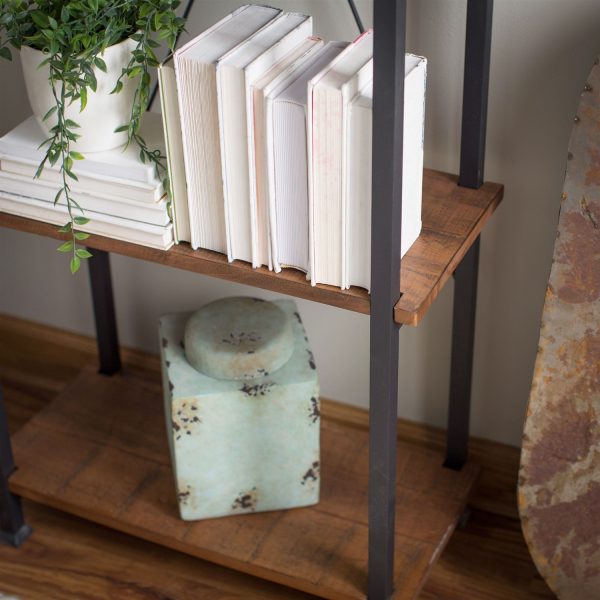Living Room Kitchen Storage 4-Shelf Bookcase Bookshelf Vintage Industrial Style - Image 4