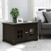 Dark Brown Modern Large Ventilated Private Divider Cat Litter Box - Image 2
