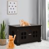 Dark Brown Modern Large Ventilated Private Divider Cat Litter Box - Image 5