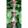 Mariposa 100% Copper 8.5 Ft Rain Chain Cascading Water Cups - Image 2