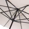 Stylish 9-Ft Patio Umbrella with Crank and Tilt in Dark Navy and White Stripe - Image 2
