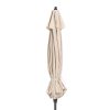 Stylish 9-Ft Patio Umbrella with Crank and Tilt in Dark Navy and White Stripe - Image 3