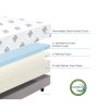 Queen size 12-inch Thick Memory Foam Mattress 4-Pound Density - Image 2
