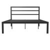 Queen Black Metal Platform Bed Frame with Headboard Included - Image 2