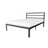 Queen Black Metal Platform Bed Frame with Headboard Included - Image 4