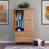 FarmHome Louvered Distressed Driftwood Solid Pine Armoire - Image 3