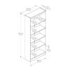 Contemporary 5-Shelf Bookcase Bookshelf in Royal Cherry Wood Finish - Image 3