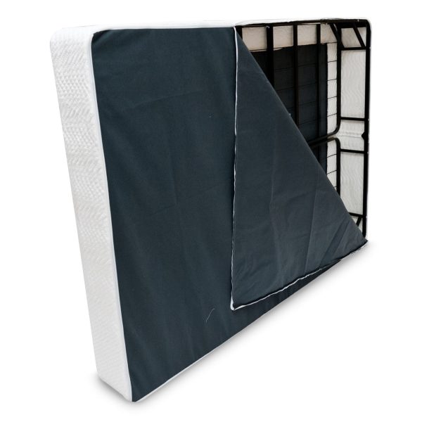 Full size Metal Boxspring Mattress Foundation with Jacquard Cover - Image 2