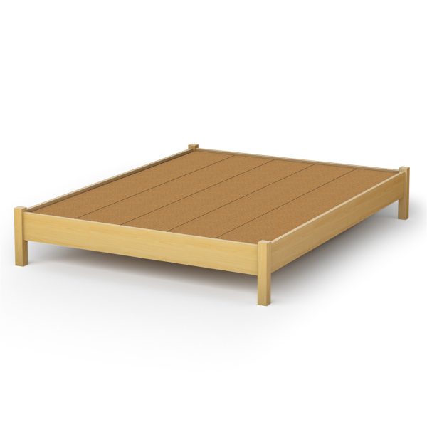 Full size Contemporary Platform Bed in Natural Maple Finish - Image 2