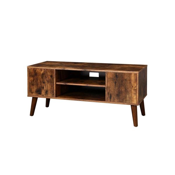 Farmhouse Entertainment Center Brown TV Cabinet - Image 3