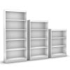 White 4-Shelf Bookcase with 2 Adjustable Shelves - Image 2