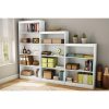 White 4-Shelf Bookcase with 2 Adjustable Shelves - Image 3