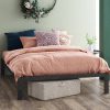 Twin Black Metal Platform Bed Frame with Wood Slats - 350 lbs Weight Capacity - Image 3