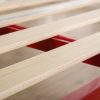 Twin size Modern Red Metal Platform Bed Frame with Wood Slats - Image 3