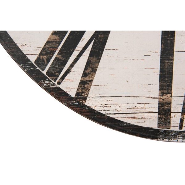 White Washed Oversized Distressed Paris Wood Wall Clock - Image 3