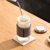 Heat-resistant Borosilicate Glass Tea Cup Office Filter Flower Felt Cup Cover Heat Insulation - Image 8