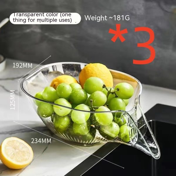 Household Self-contained Draining Taobao Dish Washing Fruit Basin - Image 8