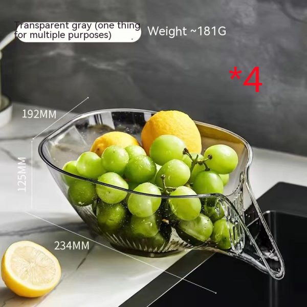 Household Self-contained Draining Taobao Dish Washing Fruit Basin - Image 10