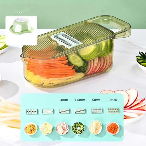 Multifunction Transparent Vegetable Cutter Steel Blade Potato Slicer Fruit Shred Dicing Blades Carrot Cheese Grater Chopper Kitchen Gadgets - Image 6