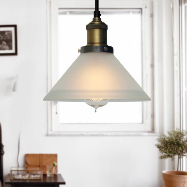American Retro Backlog Restaurant Single Head Glass Chandelier - Image 2