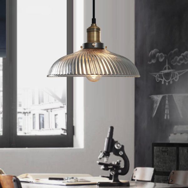 American Retro Backlog Restaurant Single Head Glass Chandelier - Image 3