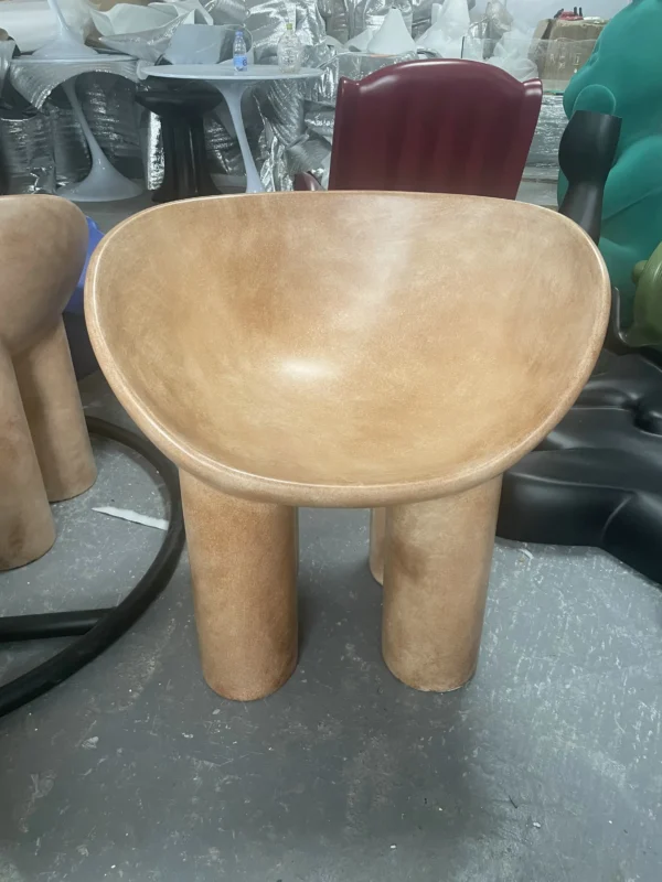 Modern dining room furniture vintage roly poly dining chair fibreglass - Image 3