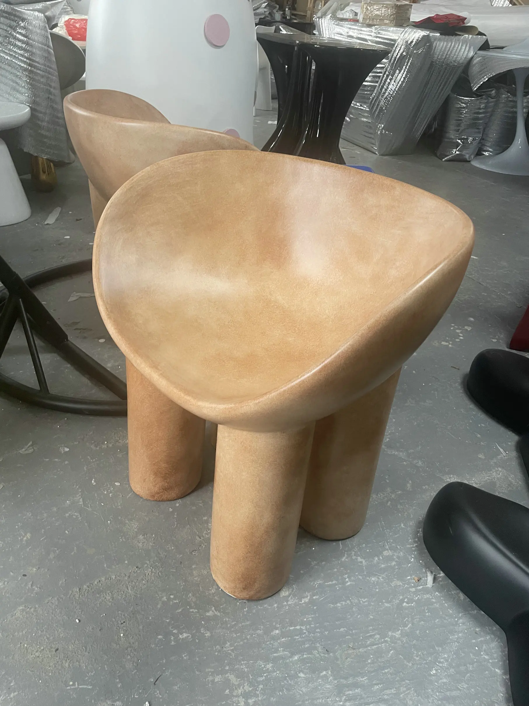 Modern dining room furniture vintage roly poly dining chair fibreglass