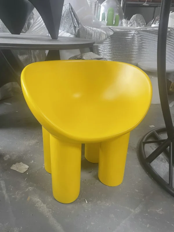 Modern dining room furniture vintage roly poly dining chair fibreglass - Image 4