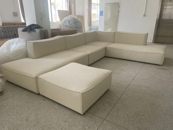 Modern Design Furniture Modular Living Room Sofa Square Catena Sofa Soft Foam Canape Carena Module Sofa Linen Fabric - Image 2