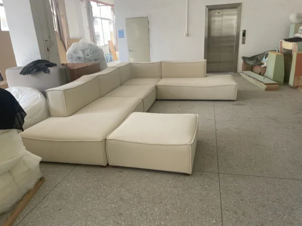 Modern Design Furniture Modular Living Room Sofa Square Catena Sofa Soft Foam Canape Carena Module Sofa Linen Fabric - Image 3