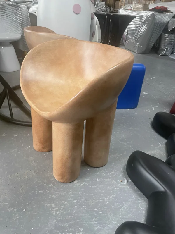 Modern dining room furniture vintage roly poly dining chair fibreglass - Image 2