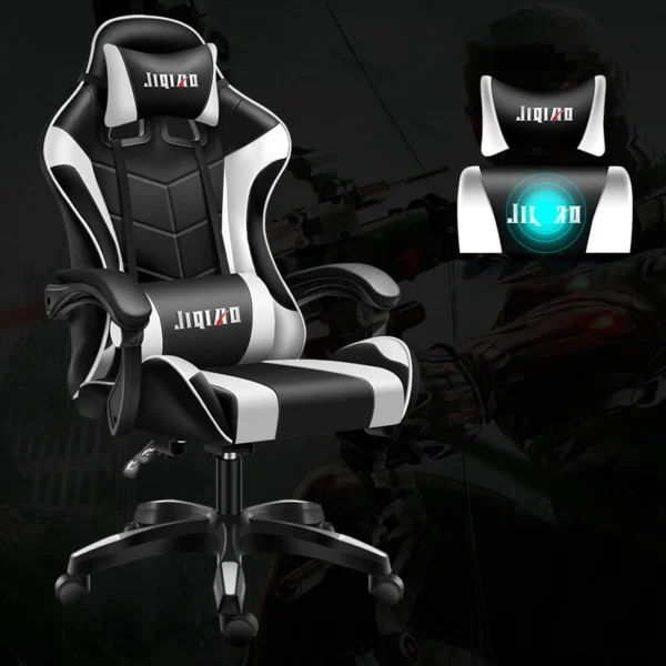 Hot Sale Luxury Gaming Silla Gamer Computer Chair Massage PU Leather Black White Pink Scorpion Racing Gaming Chairs - Image 3