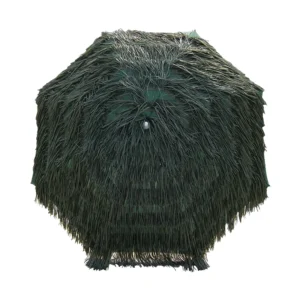 Custom Promotional Large Windproof Short Lead Time For Plastic Grass Thatch Roof Colourful Patio Raffia Beach Umbrella