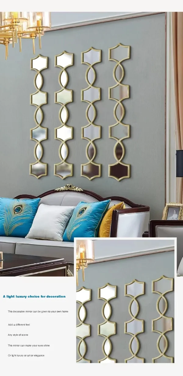 108*15cm interior decoration unique shape wall hanging mirrors long wall art mirror for home decor - Image 5