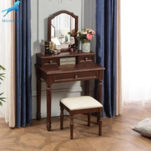 Neoclassical Beautiful Walnut Color Furniture Living Bedroom Wood Dresser