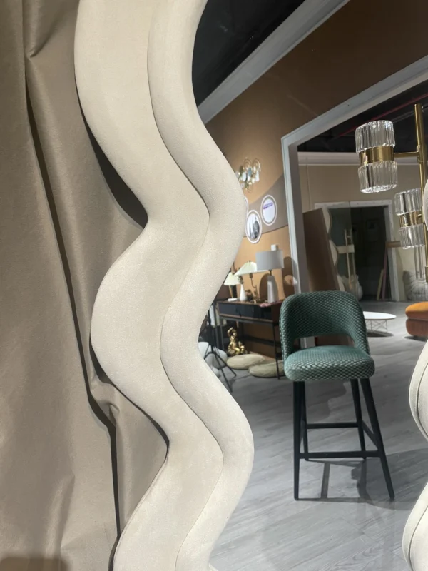 Ins famous Full body decorative fitting room dressing cloakroom household  wall-mounted wave mirror - Image 4
