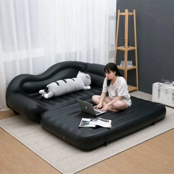 Portable and Foldable Inflatable Air Couch Bed Sofa Mattress - Image 3