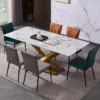 Factory Hot Sale 6 Seat  Chair Sintered Stone Top Dinning Set Modern Dining Table - Image 3