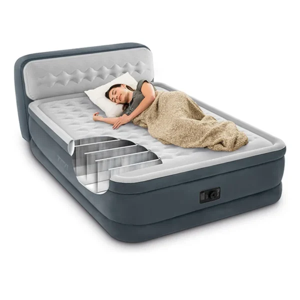 King size bed inflatable airbed sleeping intex beds air bed mattress with pump - Image 4