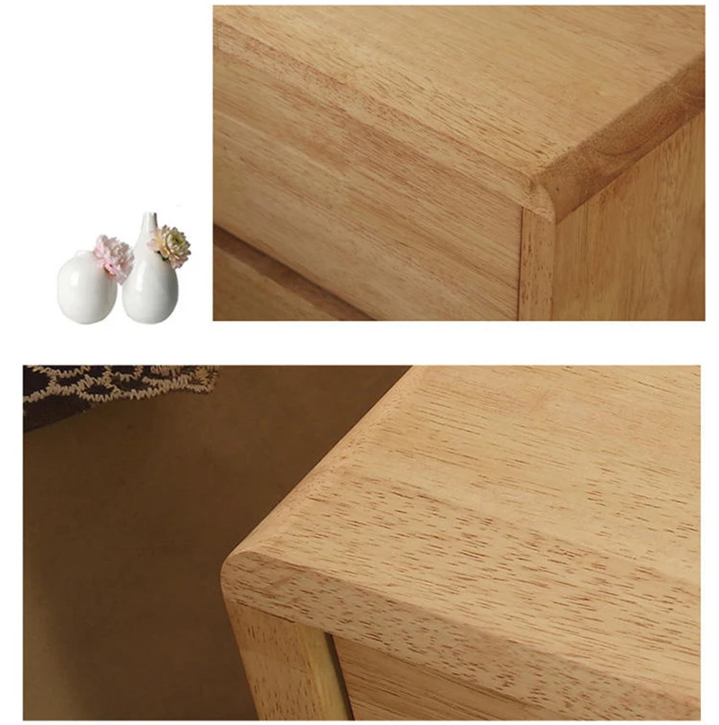 Simple Furniture Drawer Organizer Bamboo Nightstand Bedside Table For Bedroom