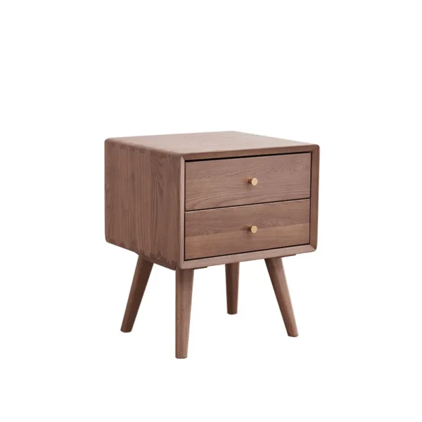 Good Quality ash Wood Bedside Tables Nightstands Bedroom Side Tables Storage Unit With 2 Drawer - Image 3