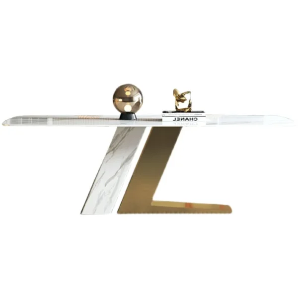 Lindsay Luxury Stainless Steel Square Dining Table Set Marble Furniture Imported Modern Dining Room Chairs Dining Tables - Image 5