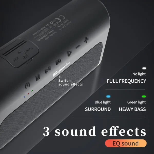 Blue Tooth Speaker 80W High Power Output Subwoofer Deep Bass Portable HiFi Best Quality Stereo Surround Sound Effect Boombox - Image 3