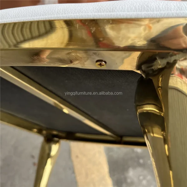 wedding Flower Top backrest stainless steel chair banquet dining room chair - Image 5
