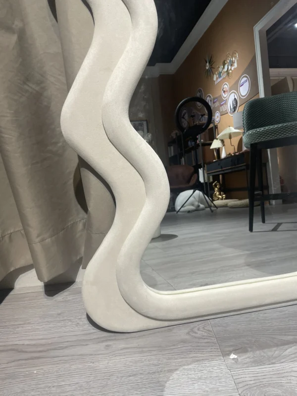 Ins famous Full body decorative fitting room dressing cloakroom household  wall-mounted wave mirror - Image 5